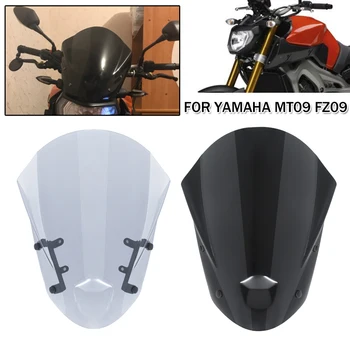 Motociklo priekinio, galinio Stiklo Paruošti-brise Už Yamaha MT-09 FZ-09 2013 2014 2015 2016 MT FZ 09 Vėjo Ekranas Deflektoriai Skydelis Su Laikikliu