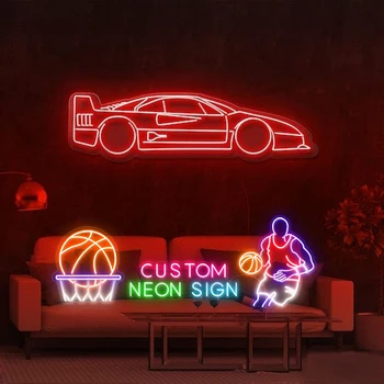 Custom Neoninis Ženklas Verslo Logotipas LED Šviesos Verslo Logotipas Prekės ženklo Meno Baras Automobilio Pavadinimas Dizaino Namų Sienos Asmeninį Neon Dropshipping