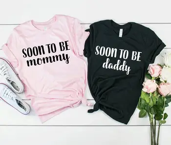 Netrukus Bus Mamytė Netrukus Bus Daddy Spausdinti Marškinėlius už Meilužis Grafinis Tees Pora Tshirts Gotikos T Shirts