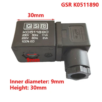 GSR K0511890 Solenoid Valve Ritė 9mm Vidinis Skersmuo 30mm Aukštis AC230V 8/11VA