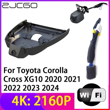 ZJCGO 4K 2160P Brūkšnys Cam Automobilių DVR Kamera 2 Objektyvas Diktofonas Wifi Naktinio Matymo Toyota Corolla Kryžiaus XG10 2020 2021 2022 2023 2024