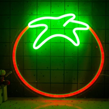 Wanxing Pomidorų Formos Neoninis Ženklas LED Neon Apšvietimas Akrilo Sienos Kabo Lempa Parduotuvė, Restoranai Kambario Dekoro Šalies Kalėdų Dovana