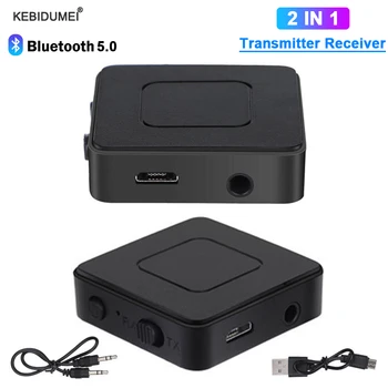 Bluetooth 5.0 Imtuvas Siųstuvas Wireless Audio Adapter 3.5 mm AUX Lizdas RCA Bluetooth USB Dongle skirtas Automobilinio KOMPIUTERIO, TELEVIZORIAUS Garsiakalbio