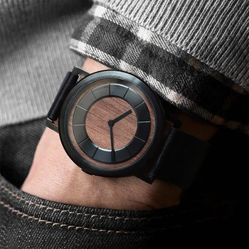 EOEO Japonų Kvarco Laikrodžiai Vyrams Medžio masyvo Mechaninė Žiūrėti Minimalistinio Dizaino vyriški laikrodžiai Prabangos žiūrėti Tėvo Diena