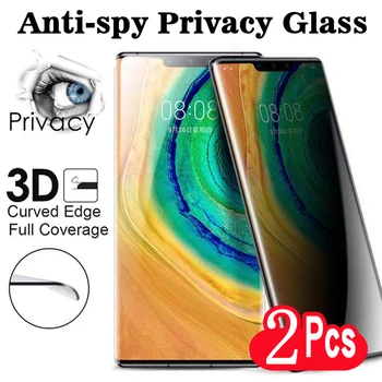 2vnt Anti Peep Spy Apsaugos Grūdintas Stiklas Huawei P20 30 P40 P50 Pro Lite Mate 40 30 20 Pro Privacy Screen Protector