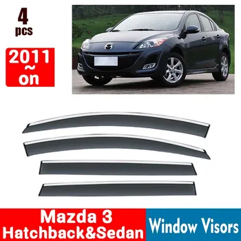 UŽ Mazda 3 Sedanas Sedanas 2011 m.-apie Langų Skydeliai Lietaus Apsaugas, Langai, Lietaus Reflektoriai Markizės Shield Ventiliacijos Guard