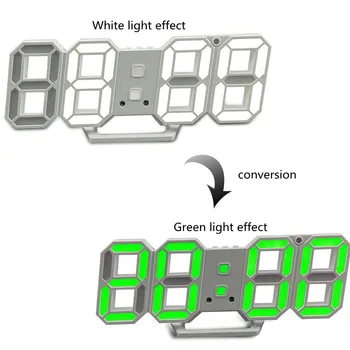 Dviejų spalvų Šuolis Keitimas Chameleonas 3D Skaitmeninio Sieninis Laikrodis Sieniniai Elektroninės Signalizacijos Sieninis Laikrodis Kambarį Miegamojo Puošmena