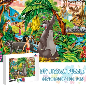 Disney 500 Vienetų Dėlionės Montavimas Nuotrauką Džiunglių Knyga Išskleidimo Dėlionės, Žaislų Suaugusiems Vaikams Švietimo Dovana