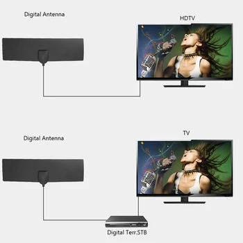 Skaitmeninis Butas Mini HD DVB-T2 Daugiafunkcį Antenos Plonas 1080P Signalo Stiprintuvas TV Imtuvas