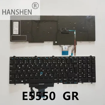 HANSHEN vokietijos Naujas klaviatūra DELL Latitude E5550 E5570 E5580 5550 Pagrindinės 5580 5590 5591 Apšvietimu rodykle