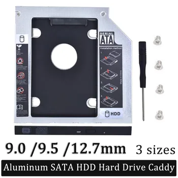 9,0 9,5 12,7 mm HDD Aluminio SATA III Diskoteka Duro 2,5 2 Ssd Unidad De Diskoteka Duro Caddy Adaptador Para Cd Dvd Rom