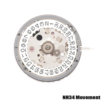 Mod Seiko NH34 Didelio tikslumo GMT Judėjimas NH34A Keturių Žiūrėti Rankos Karūna ne 3.0 oclock Mechanizmo Judėjimas