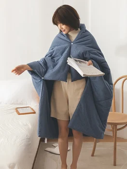 Biuro plauko antklodė skara juosmens antklodė žaliojo sofos antklodė žiemos tingus, antklodė, viena paprasta, komfortą išlaikyti šiltas