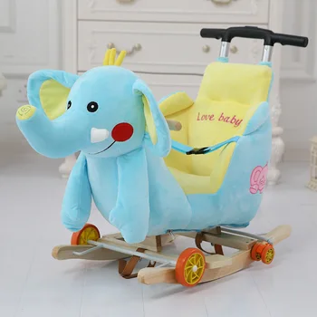 Multi-funkcija Mediniai&pliušinis gyvūnų Vienaragis Dramblys Mickey Supamasis Arklys Trojos žaislas Supamoji Kėdė, kūdikis vežimas Vaiko vežimėlis