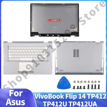 Naujas Nešiojamas, Būsto Atveju, Asus VivoBook Apversti 14 TP412 TP412U TP412UA LCD Back Cover Palmrest Apačioje Atveju Pakeitimas Sidabrinė