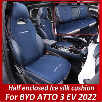 Už BYD ATTO 3 EV iki 2022 m. Keturis Sezonus Automobilių Sėdynės Padengti Orui Ledo Šilko Automobilių Sėdynės Pagalvėlės Raštas Padas Priekyje, Tinka Daugumai Automobilių