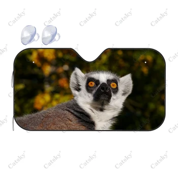 Gyvūnų - Lemur Auto Stiklas Saulės Pavėsyje, Automobilių Priekinio Lango Skydelis Transporto priemonė Sun Block Padengti Šilumos Reflektorius, Anti-UV skėtį nuo saulės
